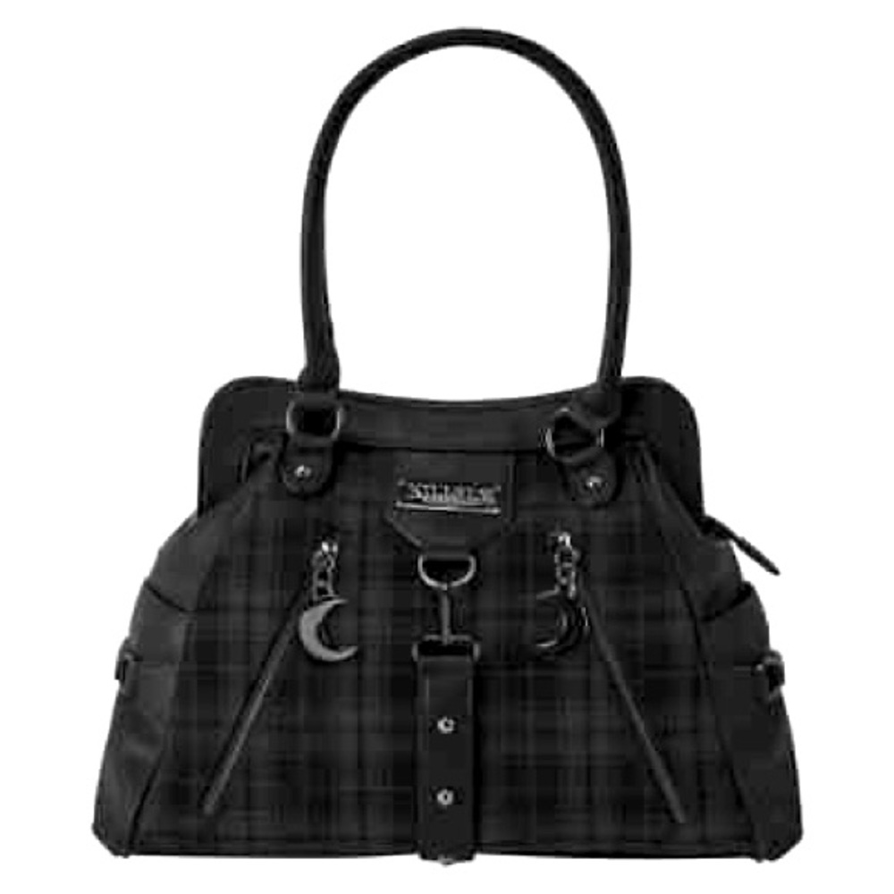 FINAL OFFER RARE NWOT KILLSTAR Darklands Tartan Plaid Black &  Gray Handbag